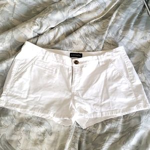 Size 6 midrise white shorts from Express